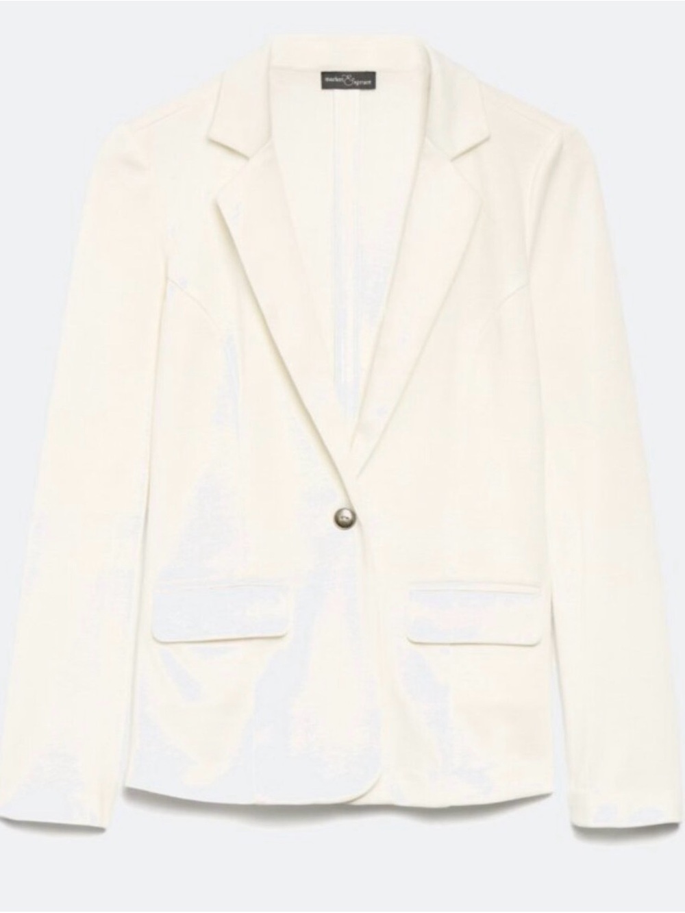 Market & Spruce off white Cream Single-Button off-white size medium Blazer